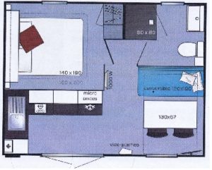 Plan modèle 1 chambre